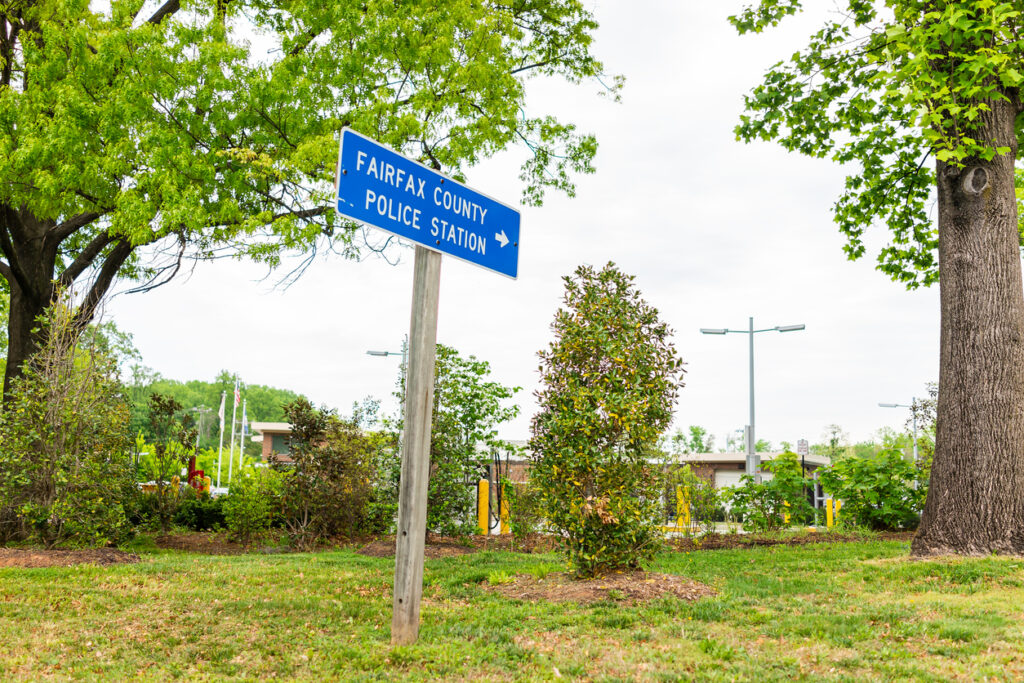 fairfax country police sign